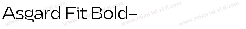 Asgard Fit Bold字体转换